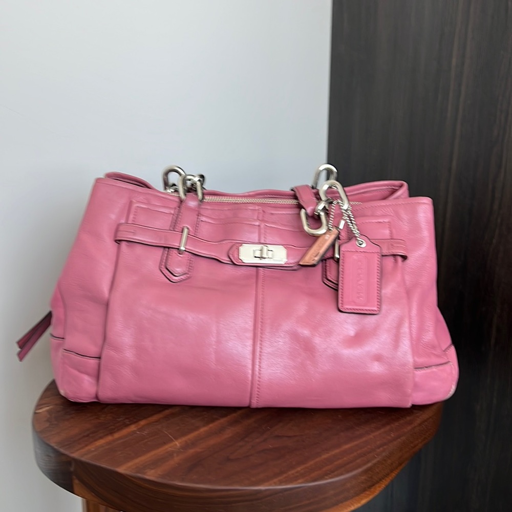 Coach satchel bag pink